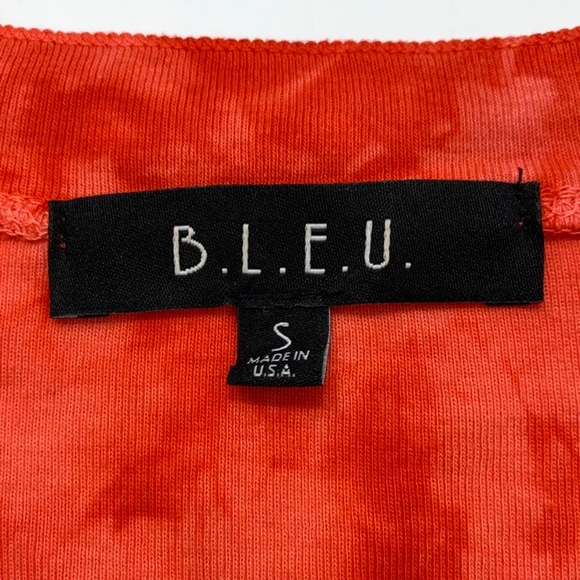 *SOLD* BLEU Small T-Shirt Orange Gold Embellished - Picture 6 of 8